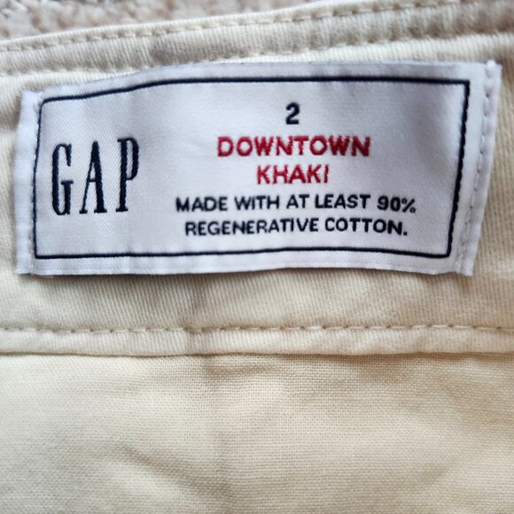 GAP Mid Rise Downtown Khakis Chino Beige Ankle Pants Size 2, NWT! - Picture 8 of 10